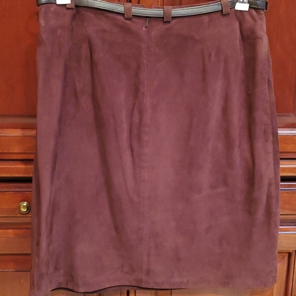 INC suede leather lined pencil skirt - Picture 4 of 4